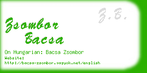 zsombor bacsa business card